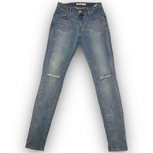 LEVI’S 710 Super Skinny Light Wash Jeans (Size 26W 30L)